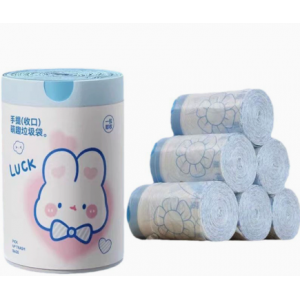 抽绳式可爱卡通高颜值家用厨房手提式加厚垃圾袋